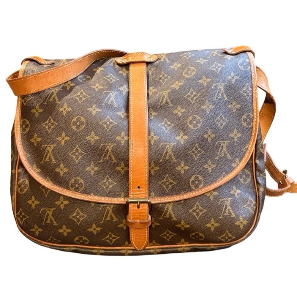 Louis Vuitton Saumur Monogram Crossbody Messenger Bag Vintage Authentic - Picture 9 of 9